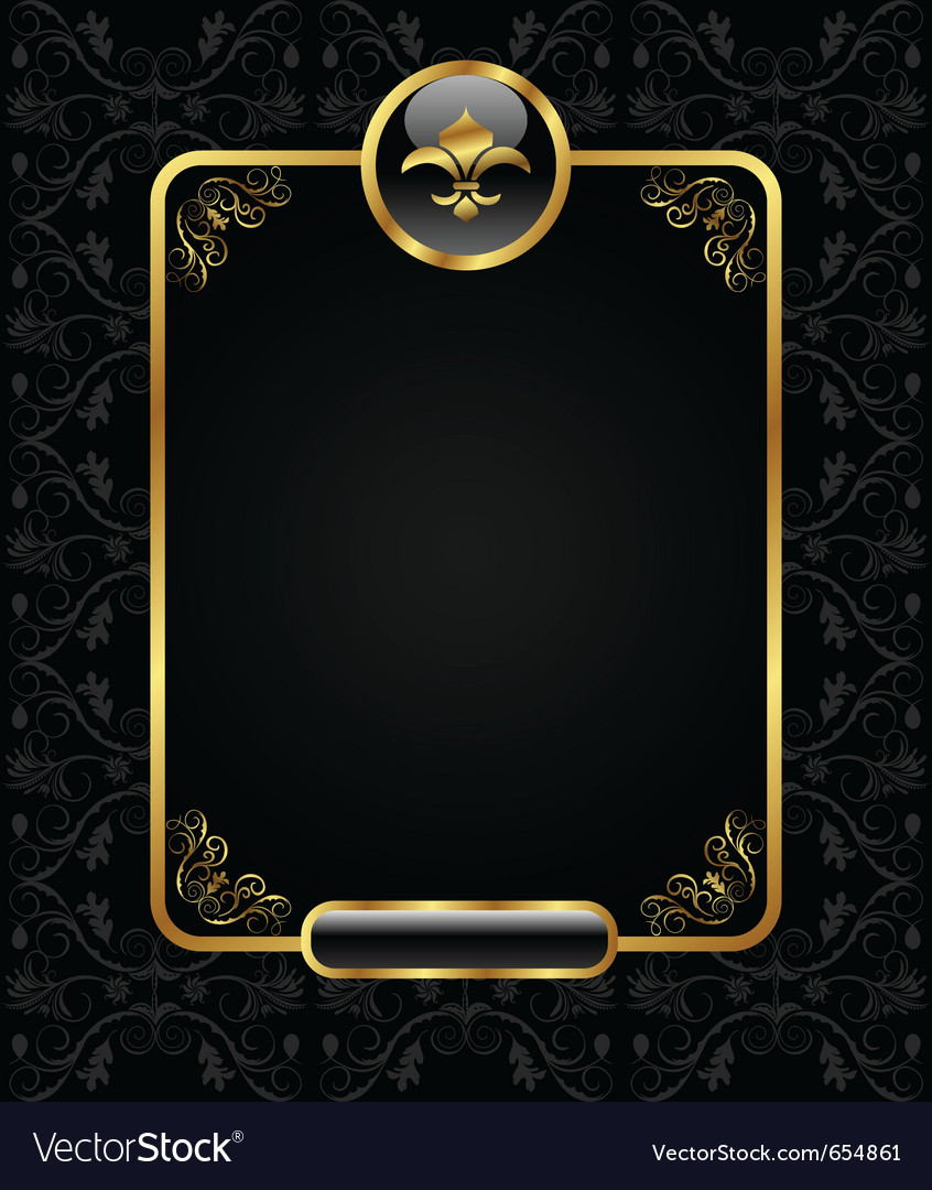Royal Background With Golden Frame Royalty Vector Image