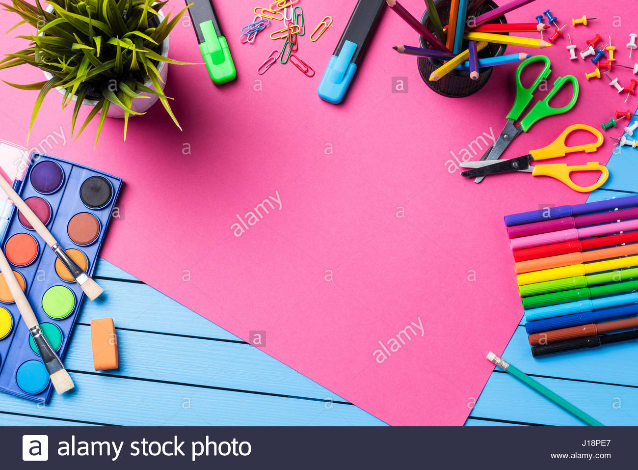 School Or Art Background Stock Photo