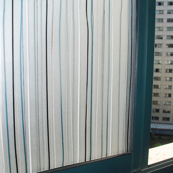 New Static Glass Film Stripe Paste Wallpaper Modern