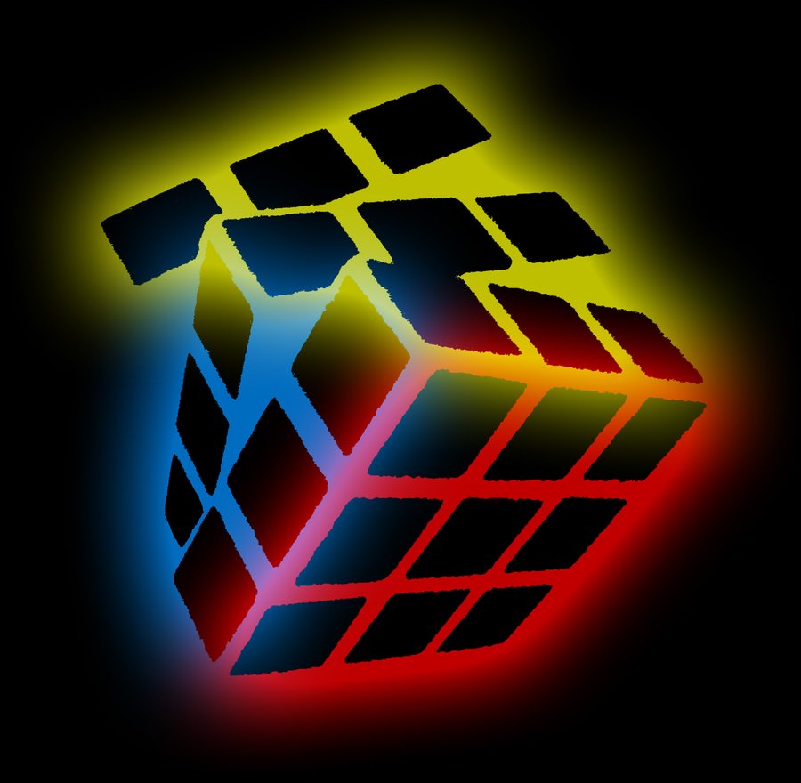 Glowing Rubik  s Cube by Xceptionalzjpg 900x880
