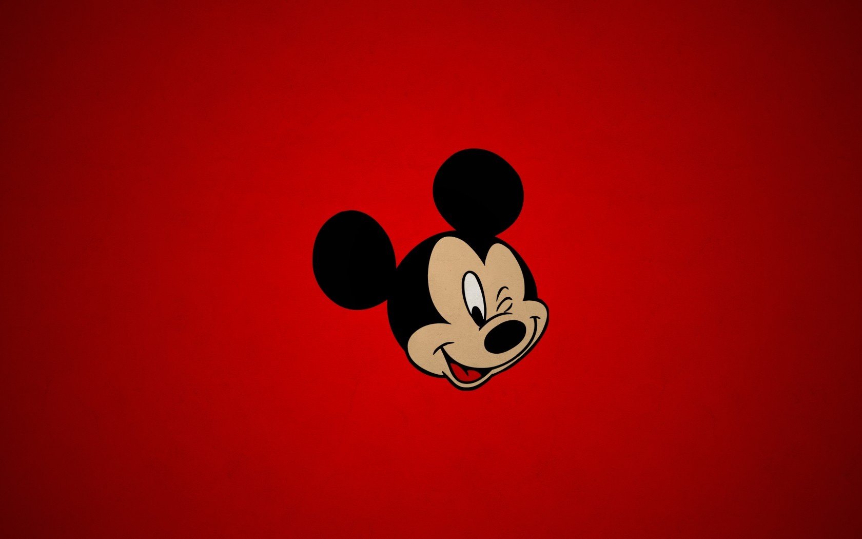 Mickey Mouse Red Background Wallpapers   1680x1050   154787