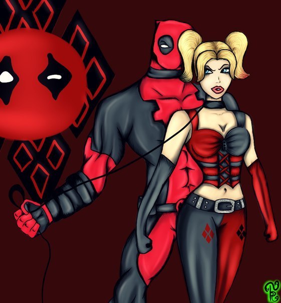 Deadpool And Harley Quinn Wallpaper Harleyquinn By