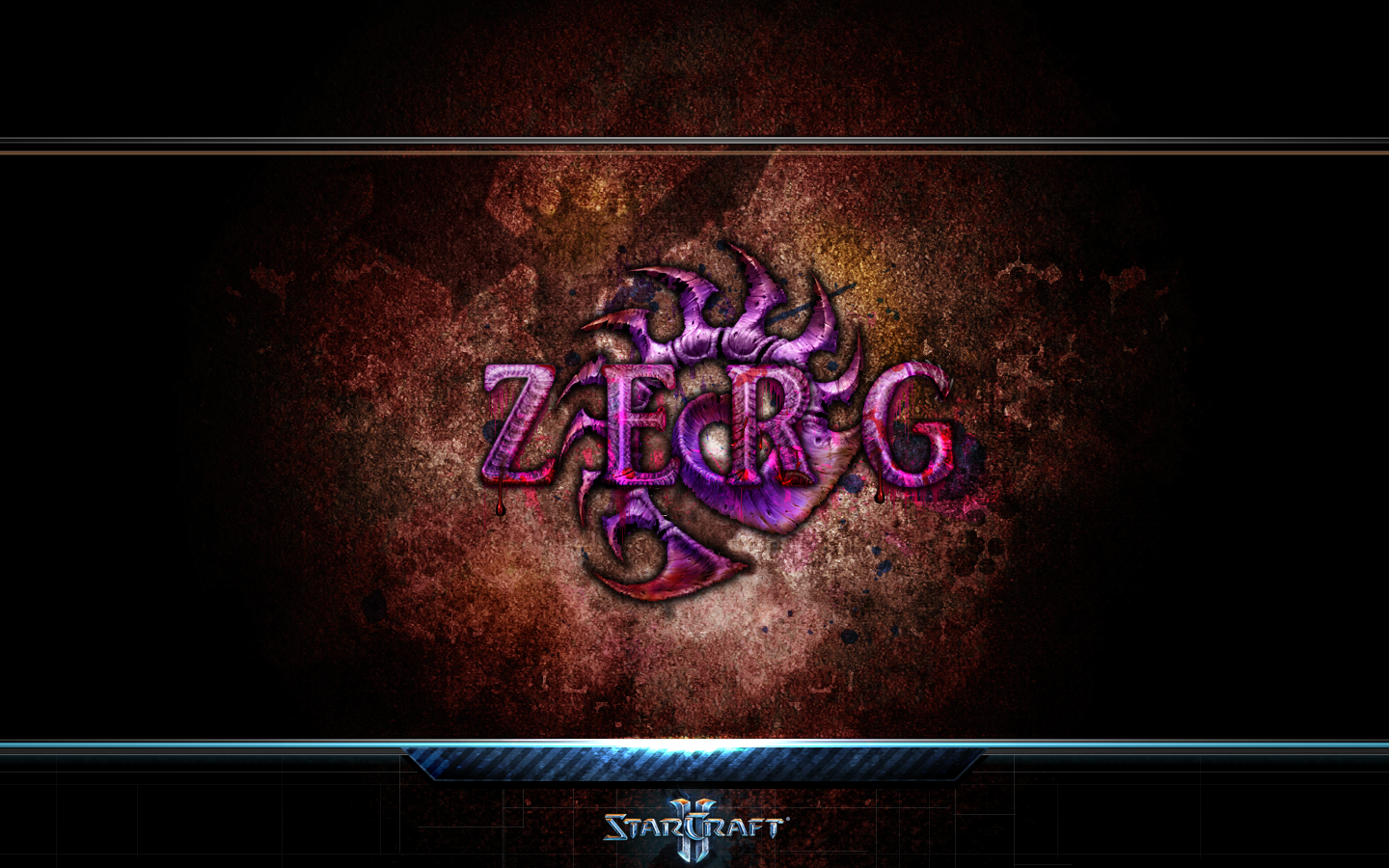 Full HD Wallpaper Games Starcraft Zerg Purple