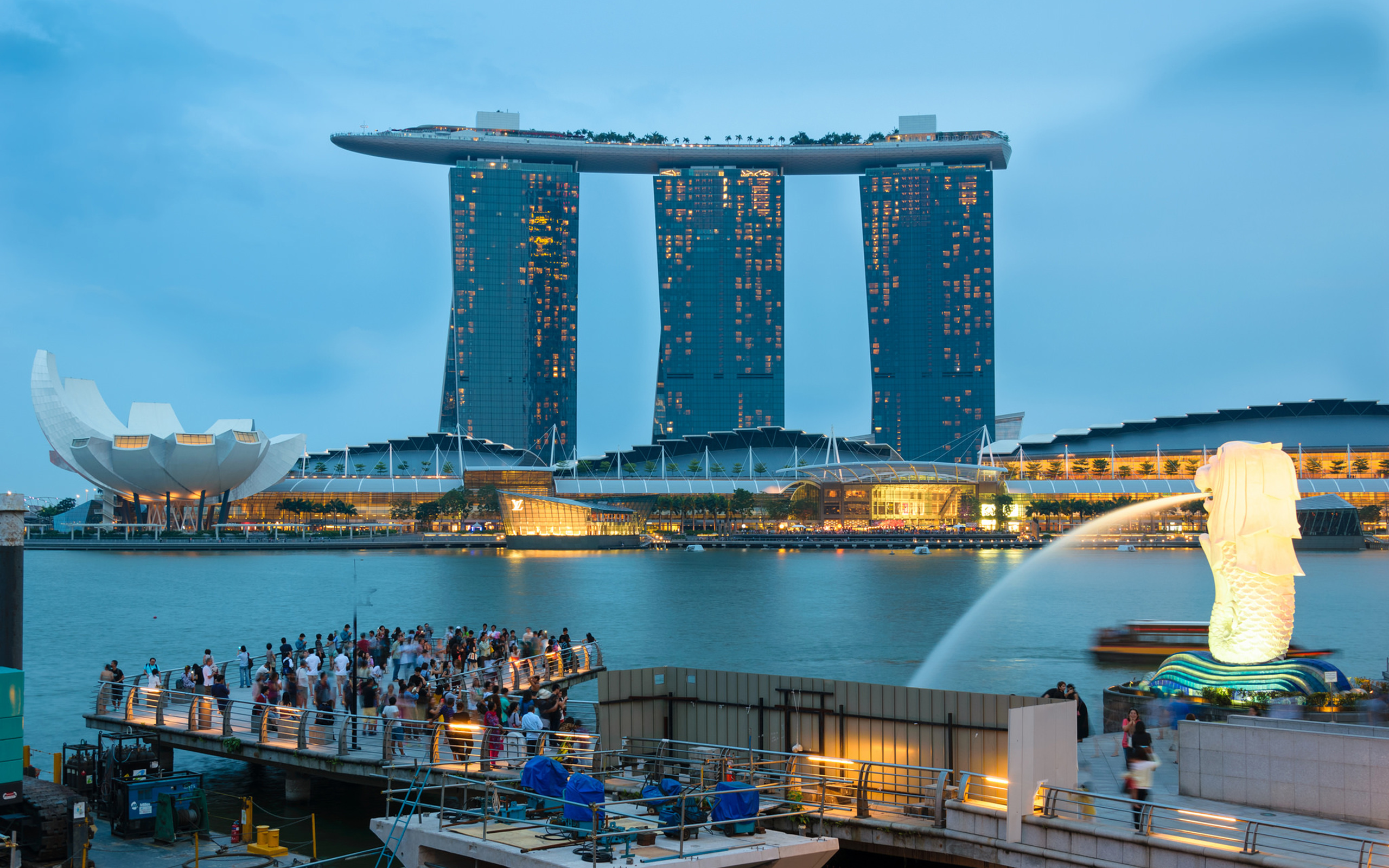 Marina Sands Bay Puter Wallpaper Desktop Background