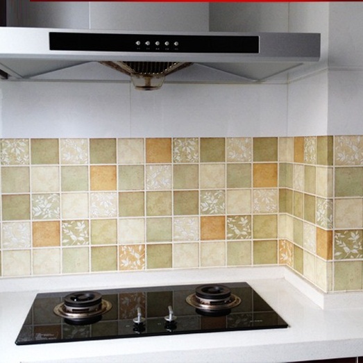 Free download Kitchen Mosaic Tile Wallpaper Border Green Mosaics 3D