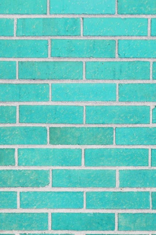 Gorgeous Aqua Turquoise Blue Brick Wall iPhone Wallpaper Phone