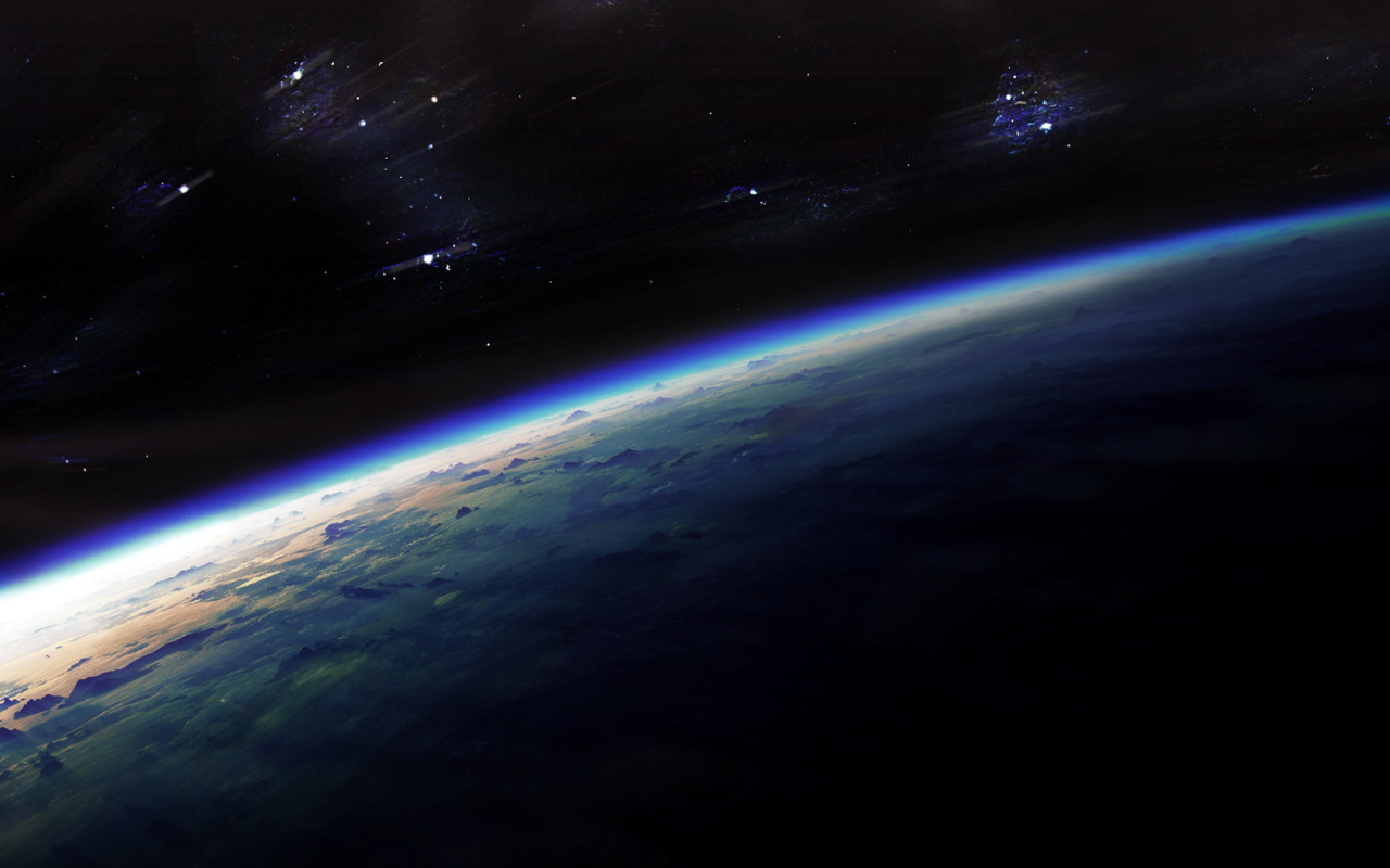 Wallpaper Space Dual Screen Earth From