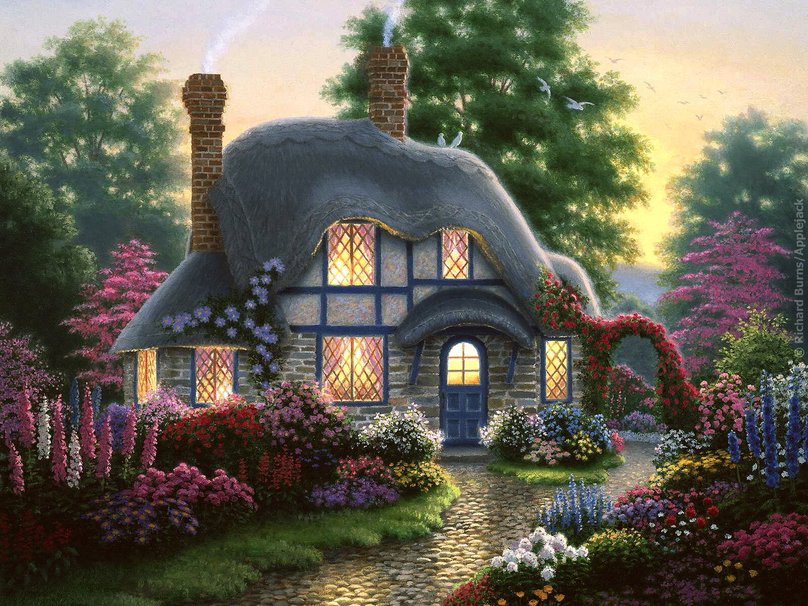 Free Download English Cottage Garden Wallpaper Cottage Garden