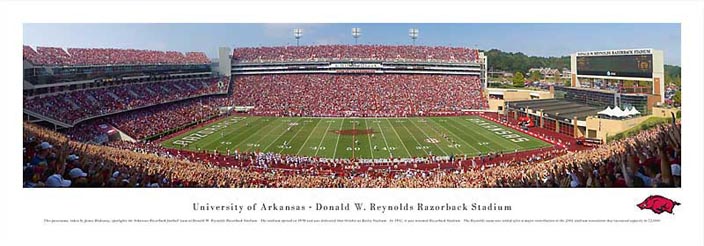 University Of Arkansas Inside Razorback Stadium Panoramic Photo