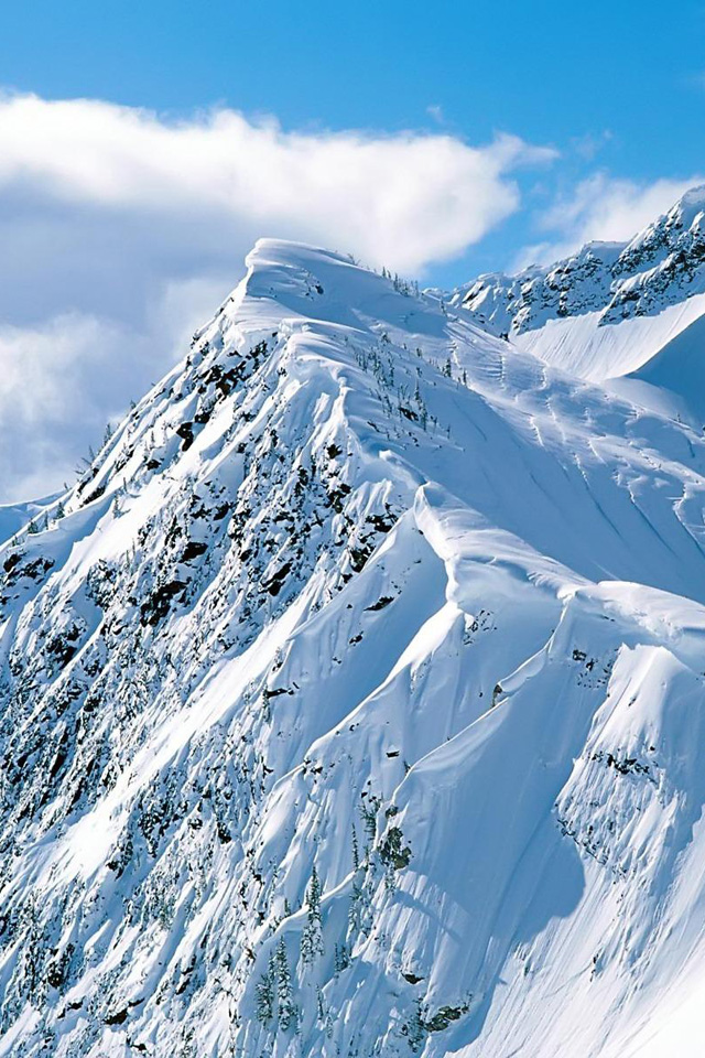 Mountains Winter Snow iPhone Wallpaper