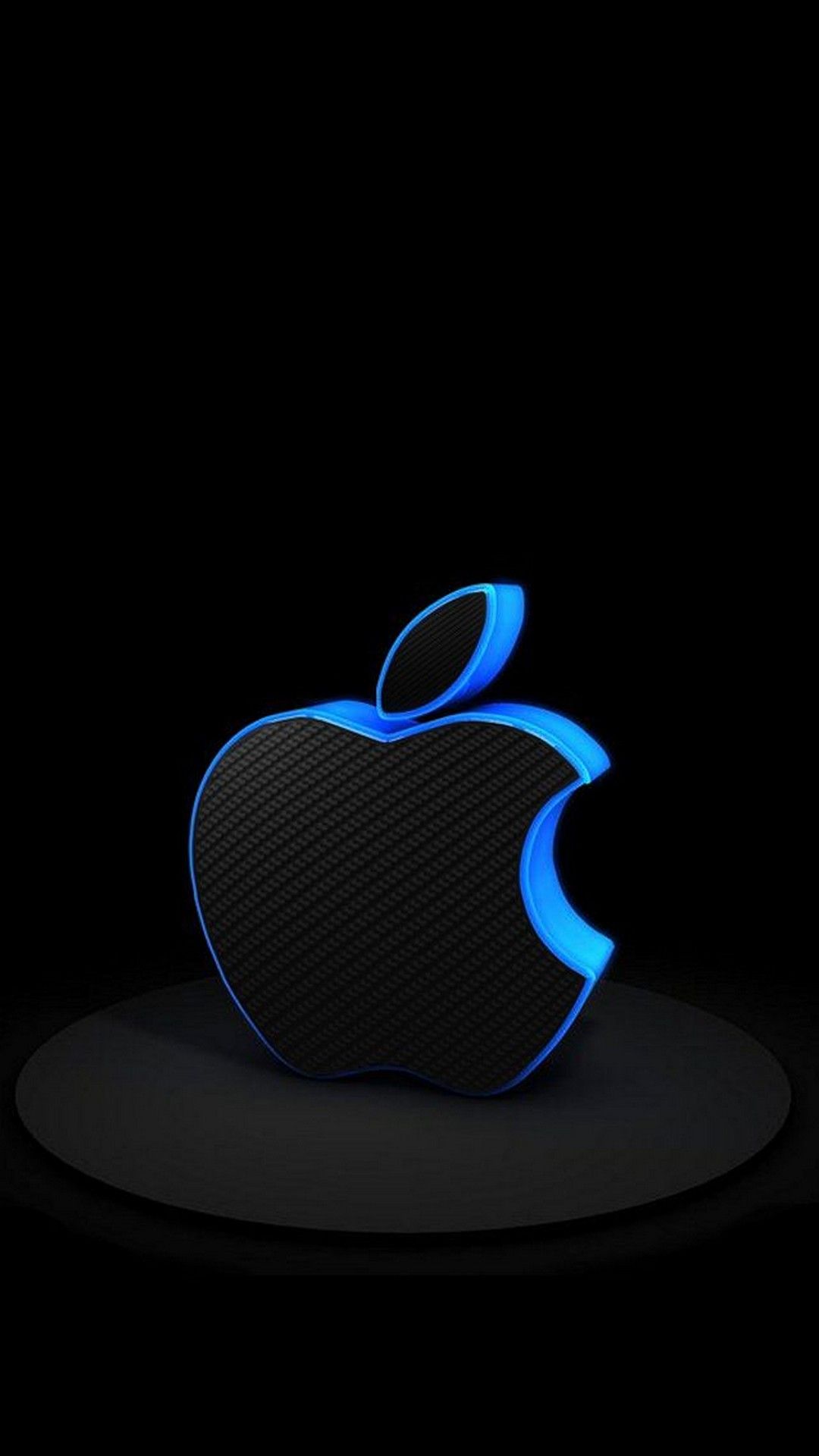 3d iPhone Logo Wallpaper Blue iPhonewallpaper Apple