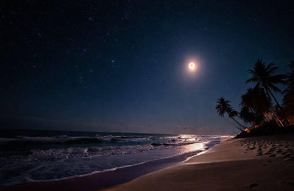 Beach Night Hd Wallpaper