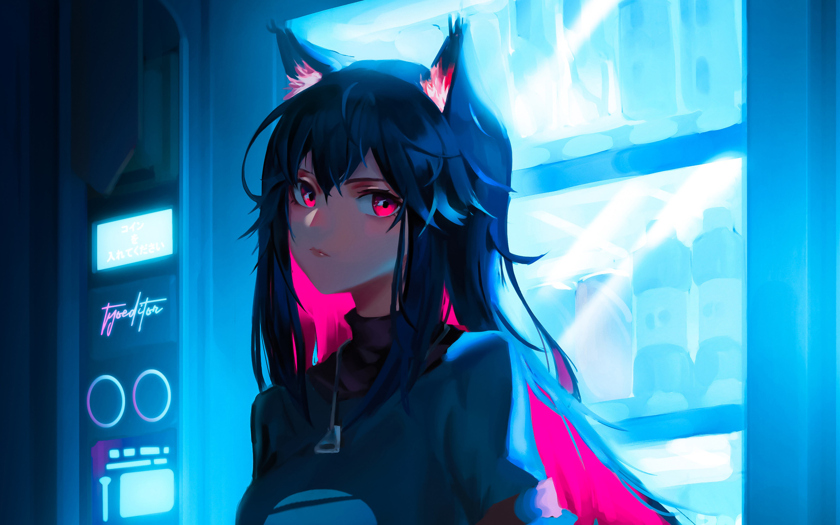 Cyber Anime Girl 4k Wallpaper Resolution HD