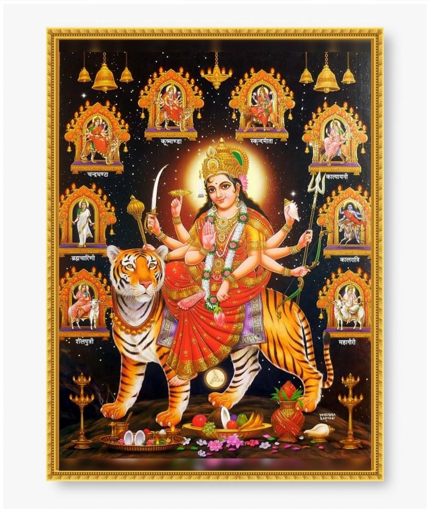 Nav Durga Mata Photo Frame Framed Poster Of Navratri