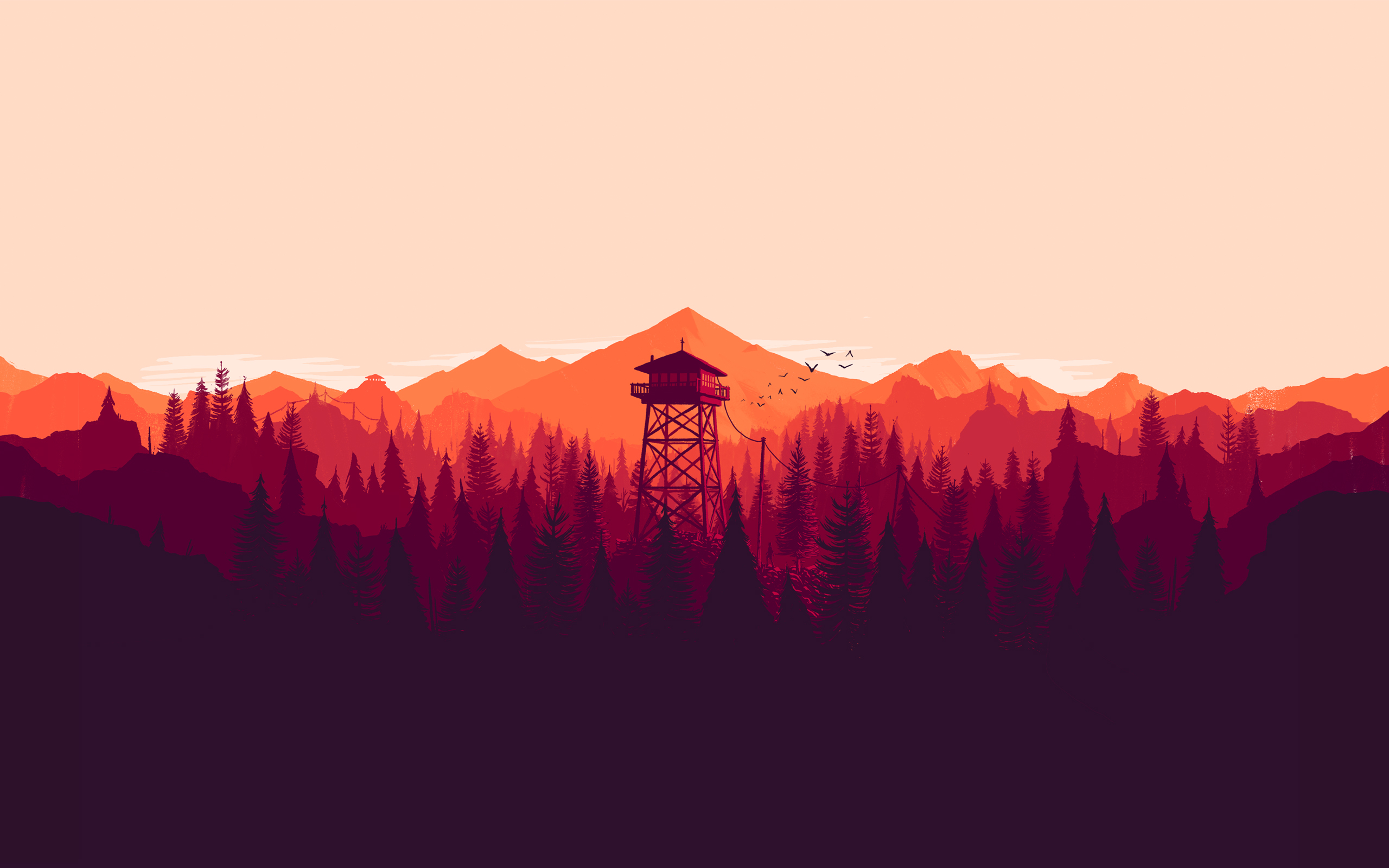 General Firewatch Video Games Mountains Nature Landscape