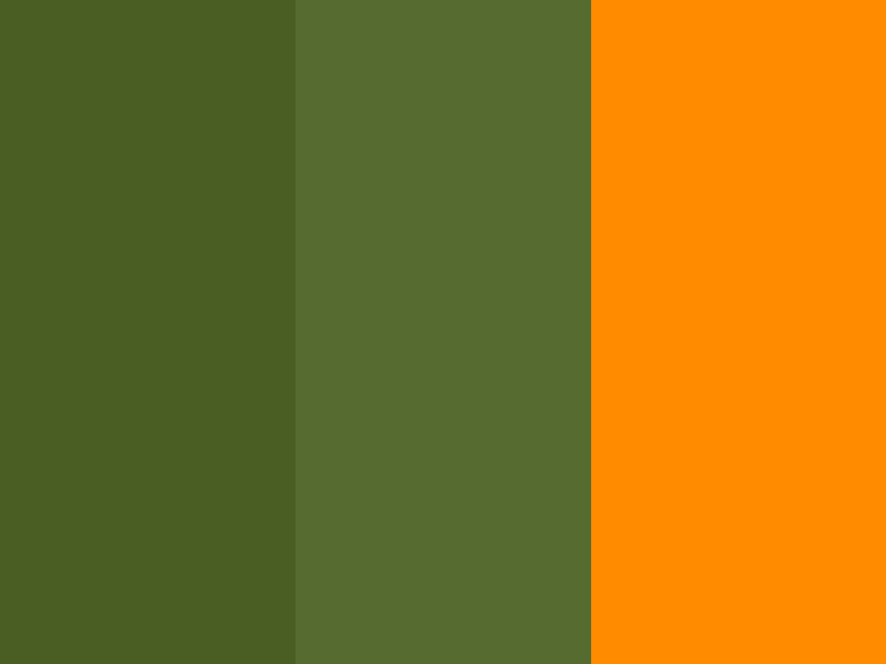 Dark Moss Green Olive And Orange Three Color