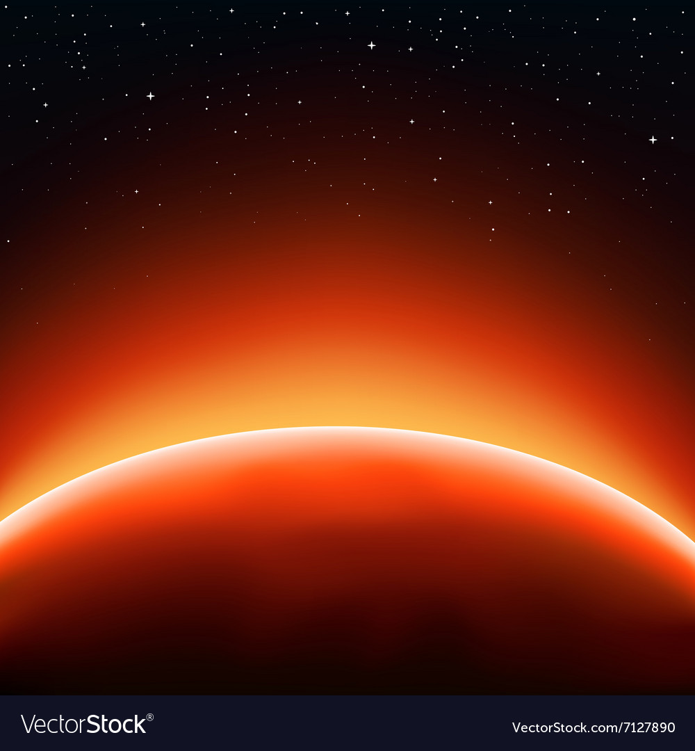 Sun Space Background Royalty Vector Image