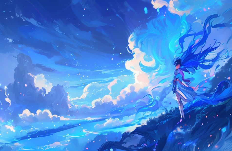 Blue Anime Wallpaper