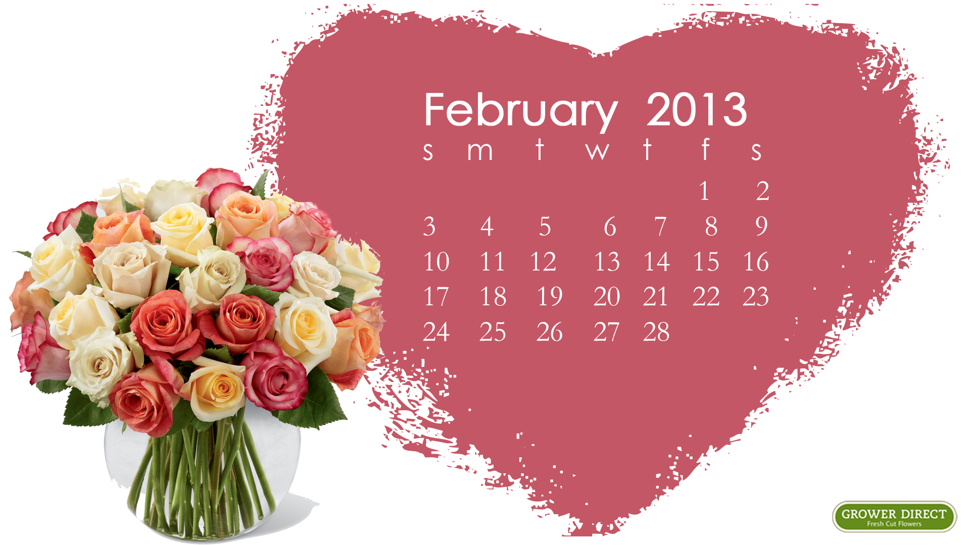 Bie Friday February Desktop Calendar Wallpaper