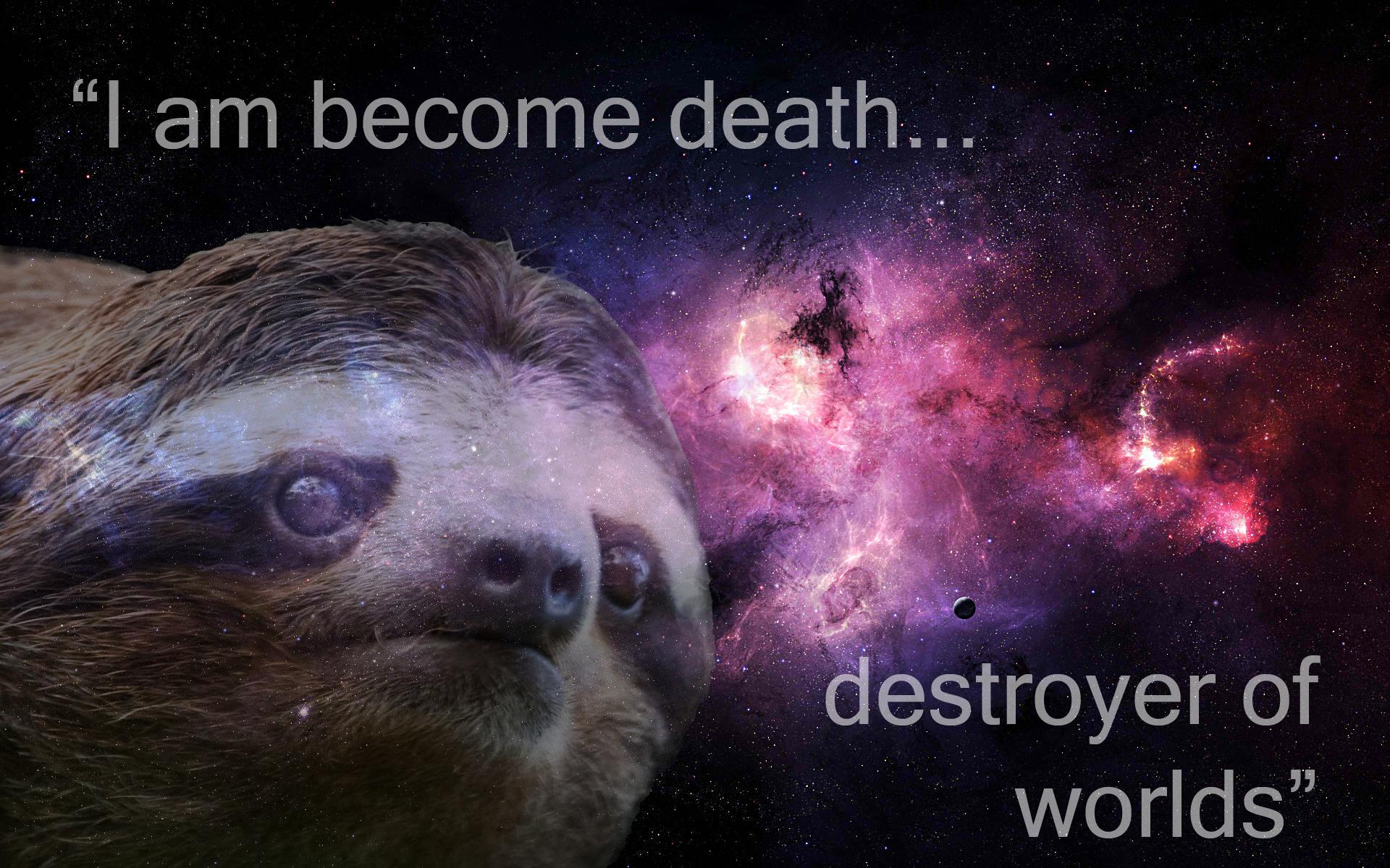 Sloth Death Nebula Wtf Wallpaper Background