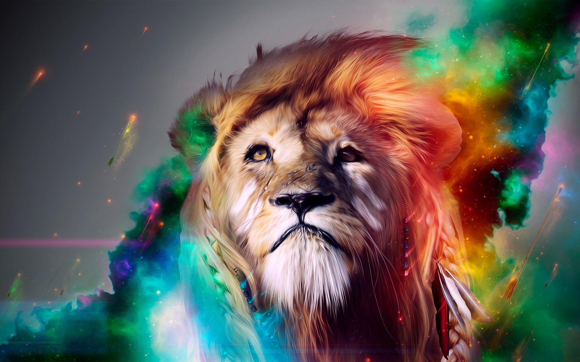 Lion Abstract Wallpaper HD