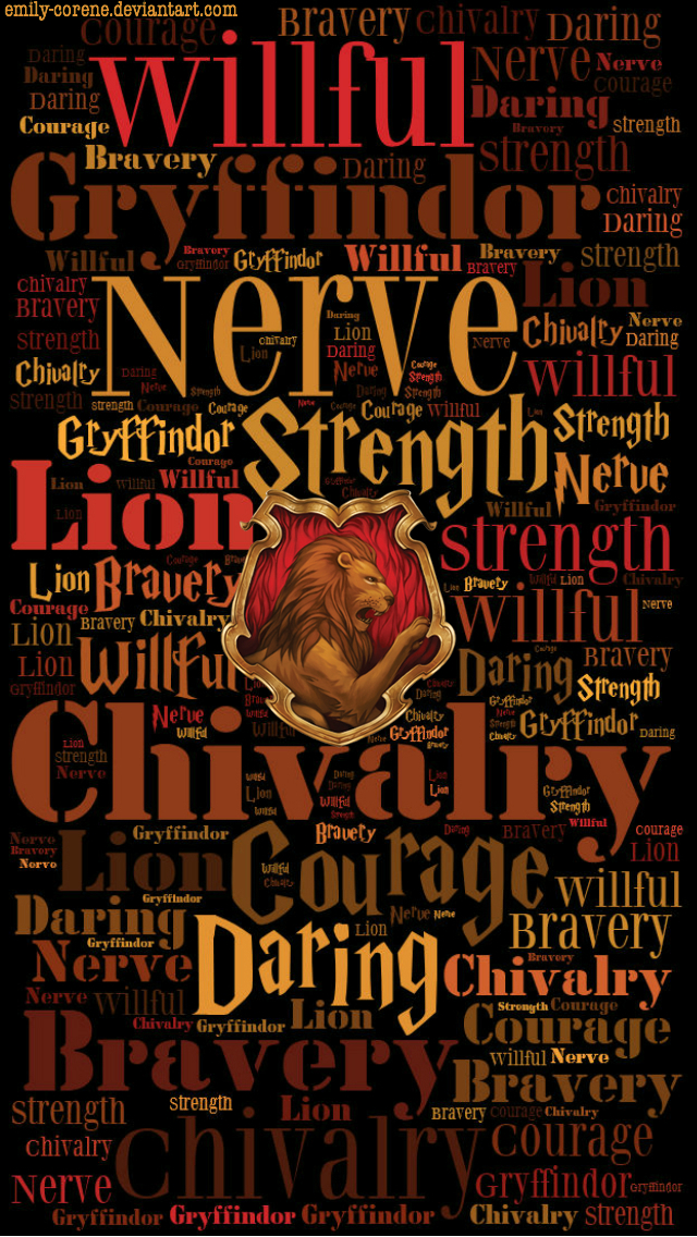 HD Gryffindor Traits Phone Wallpaper by emily corene on