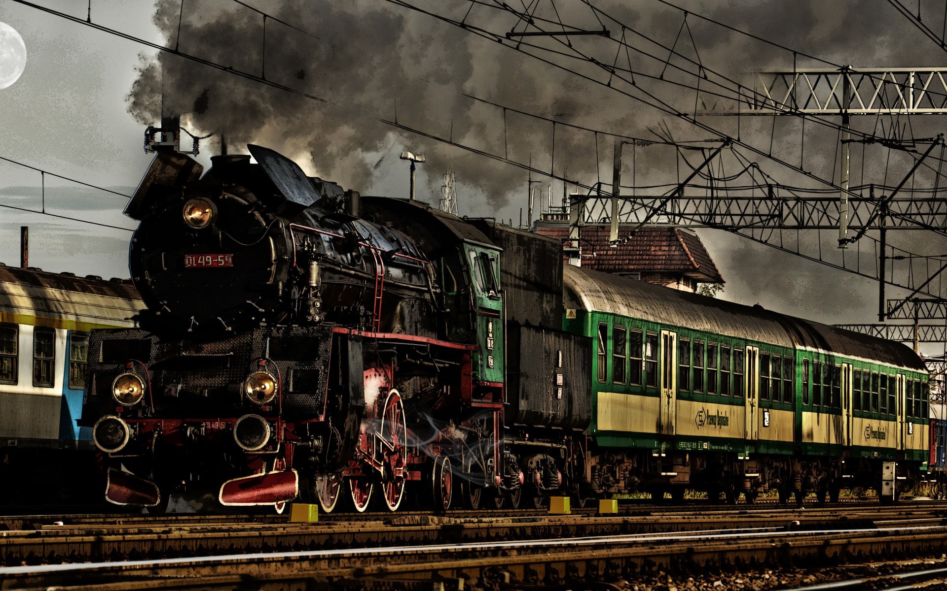 Black Lootive Train HD Wallpaper Background