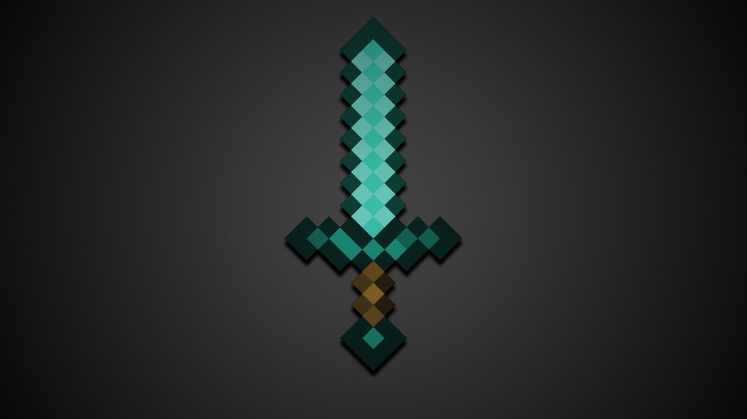 Minecraft Diamond Sword HD Wallpaper Of