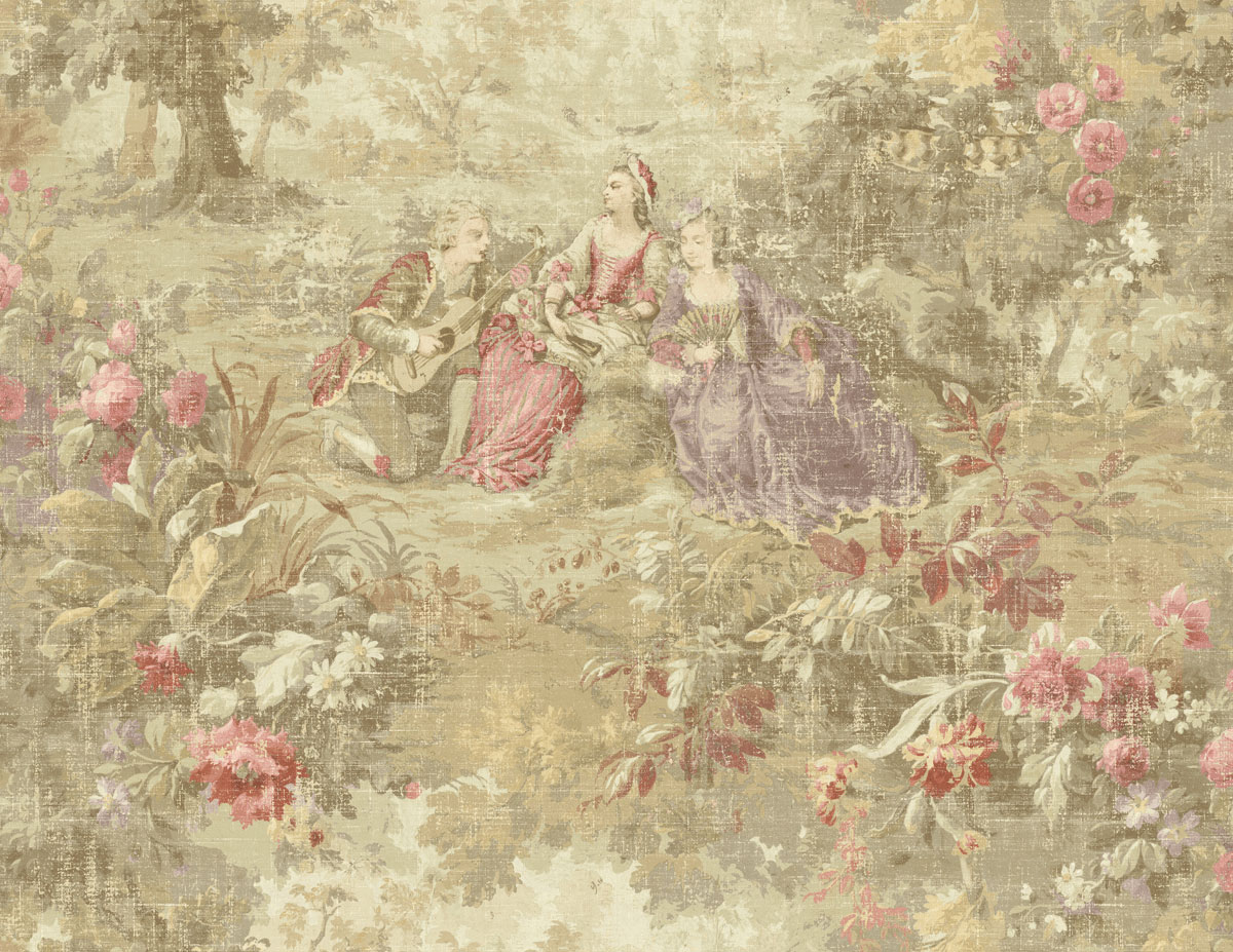 Floral Basket Wallpaper in Blush VC90001 from Wallquest  eBay