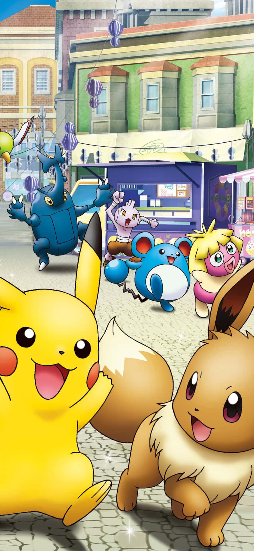 Cute Pikachu And Eevee Wallpaper