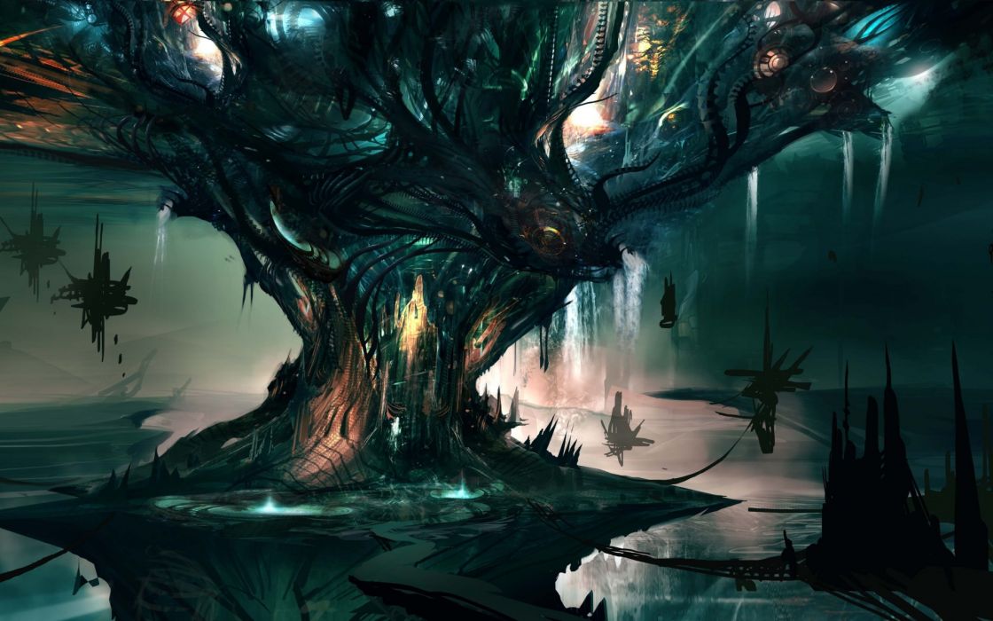 Fantasy Art Sci Fi Landscapes Magic Trees House Islands Dream