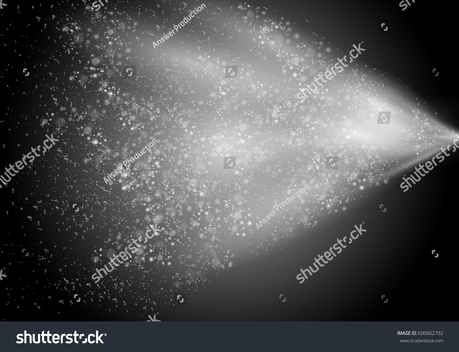 Water Spray Bottle Isolated On Black Stock Vector Royalty