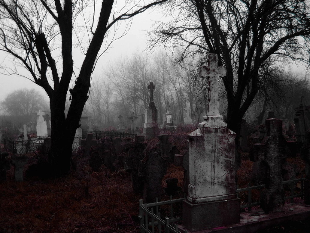scary graveyard