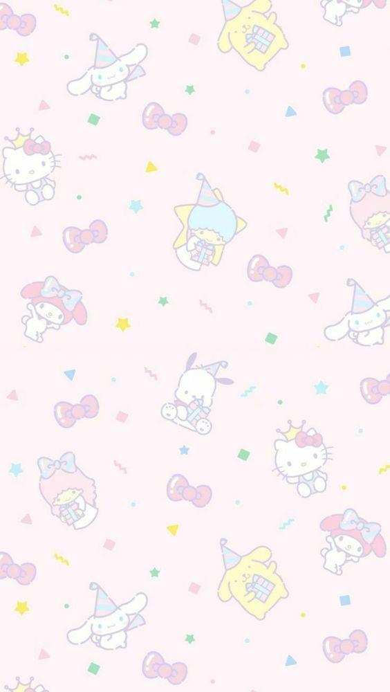 Cute Background Hello Kitty iPhone Wallpaper