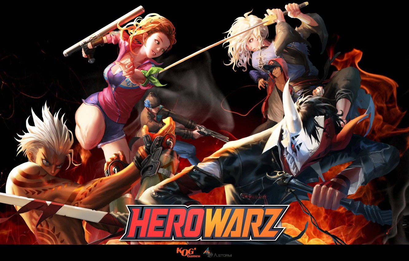 Wallpaper Girl The Game Art Guys Characters Hero Warz Image