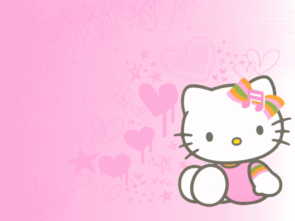 Cute Hello Kitty Background Wallpaper HD Background