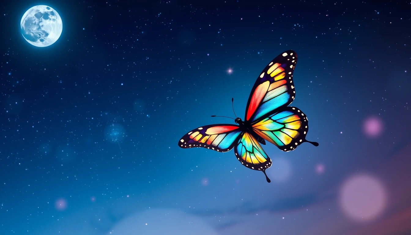 Night Butterfly Wallpaper