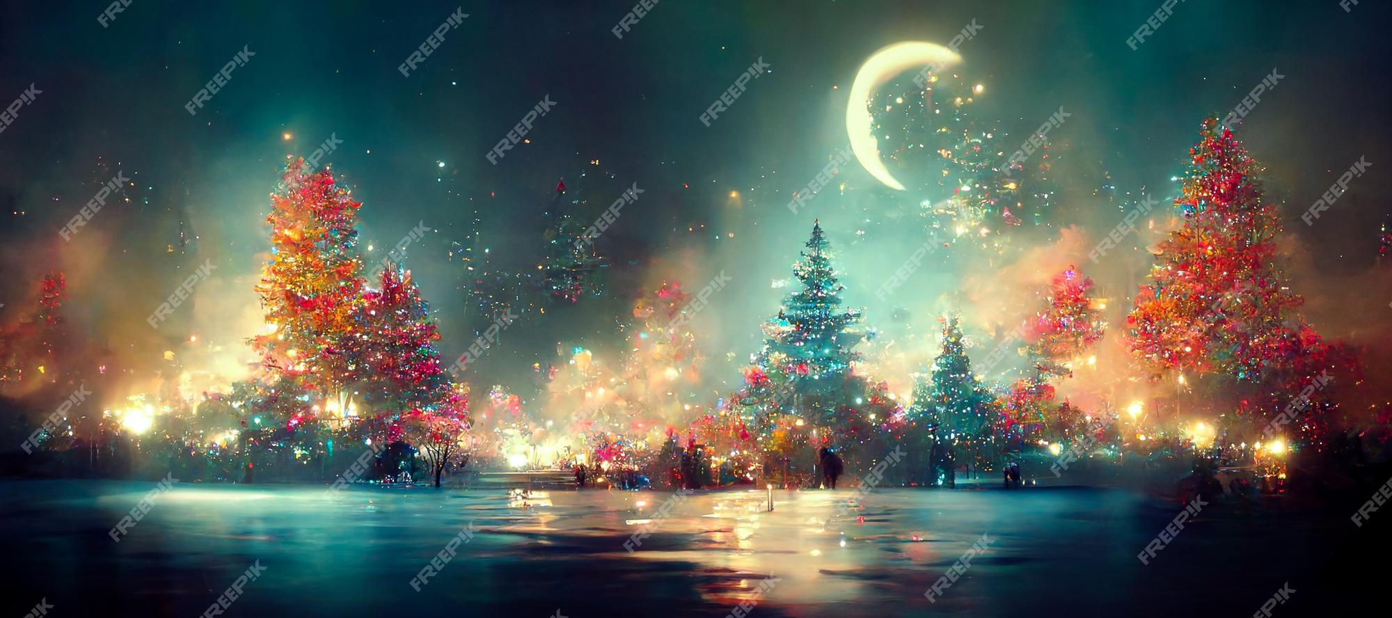 Premium Photo Abstract Fantasy Festive Christmas Tree Background