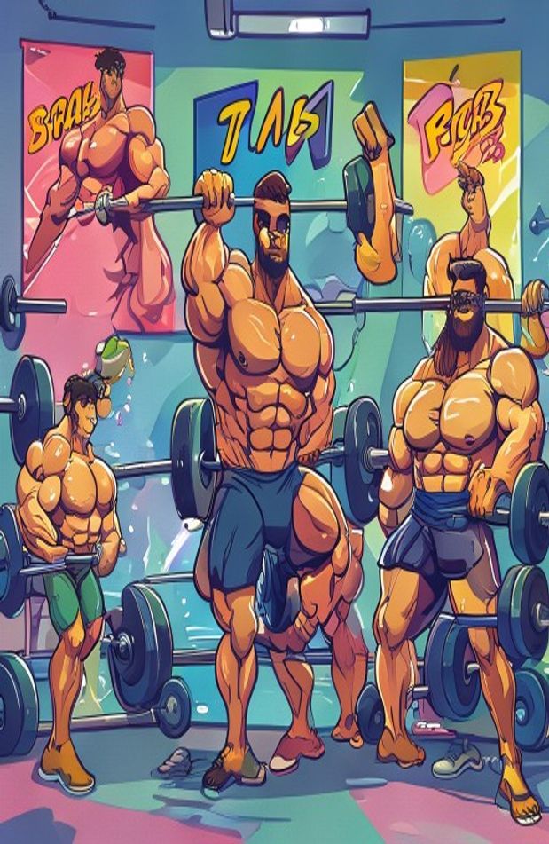Cartoon Bodybuilding Wallpaper