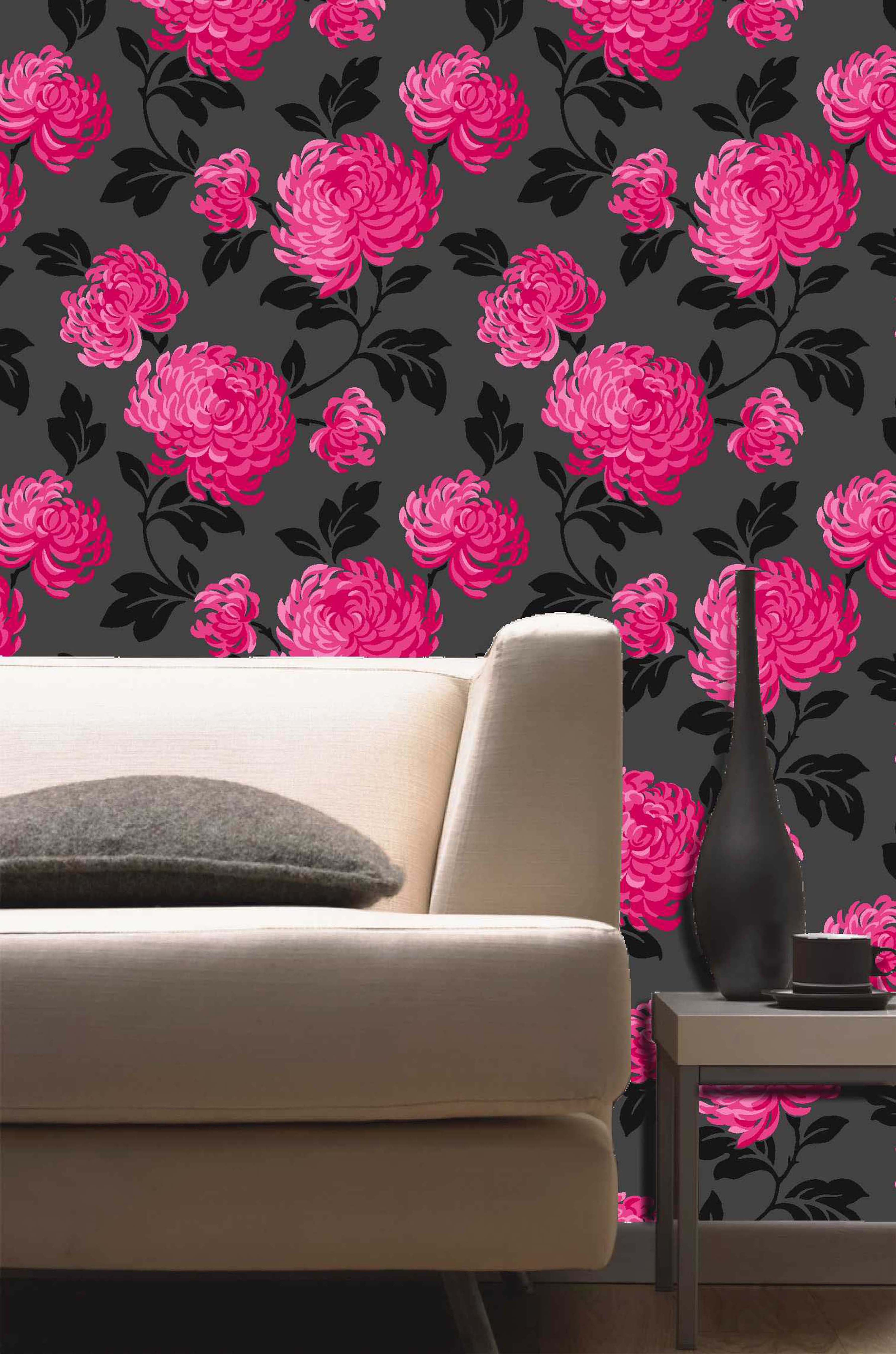 Black White And Pink Wallpaper