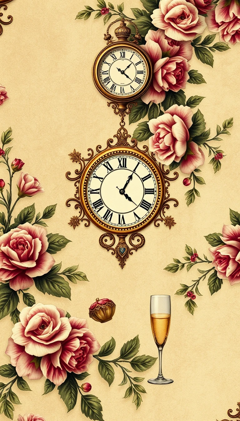 Victorian New Years Wallpaper