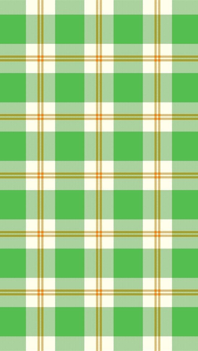 Green Plaid iPhone Wallpaper