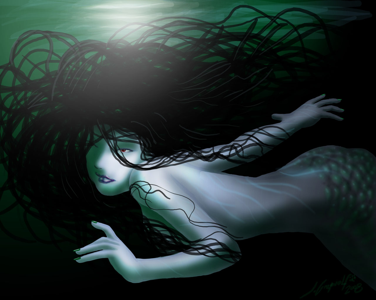 Mermaid Puter Wallpaper Desktop Background Id
