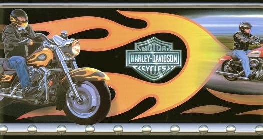 Harley Davidson Flame Wallpaper Border   Wallpaper Border