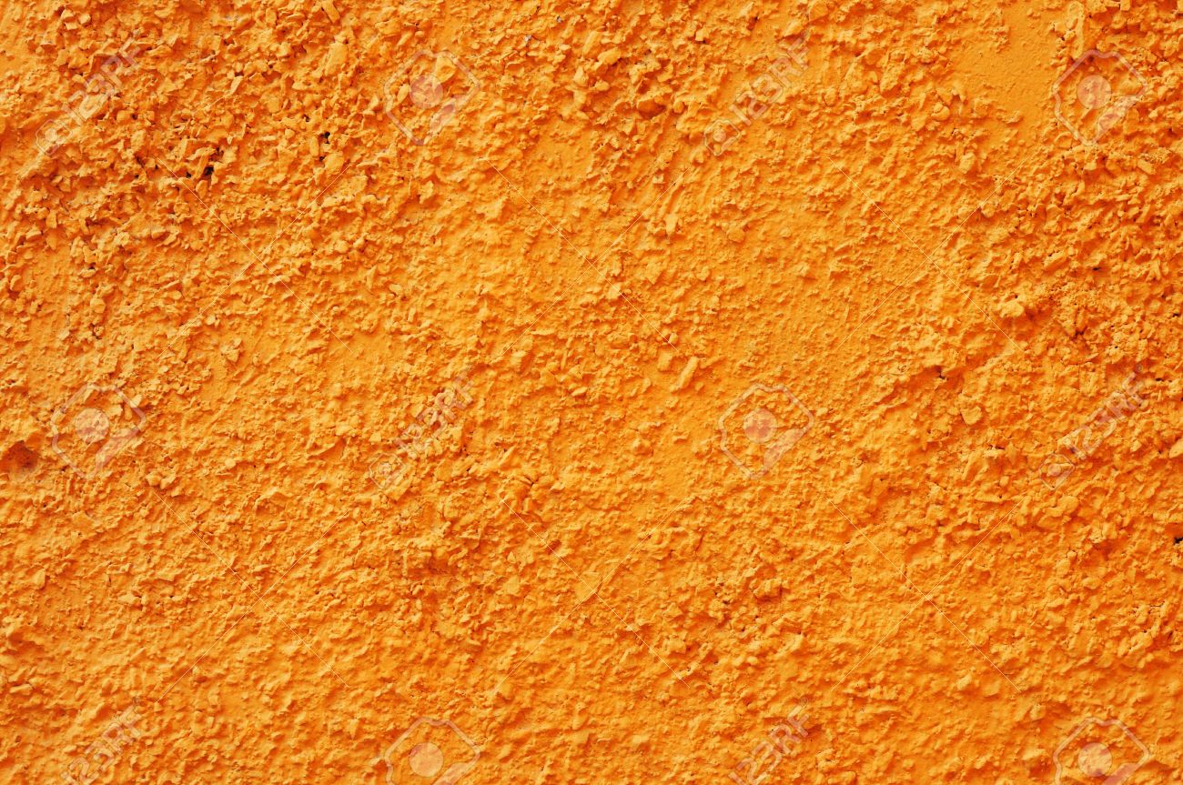 Texture Of A Wall Orange Colour For Background Stock Photo