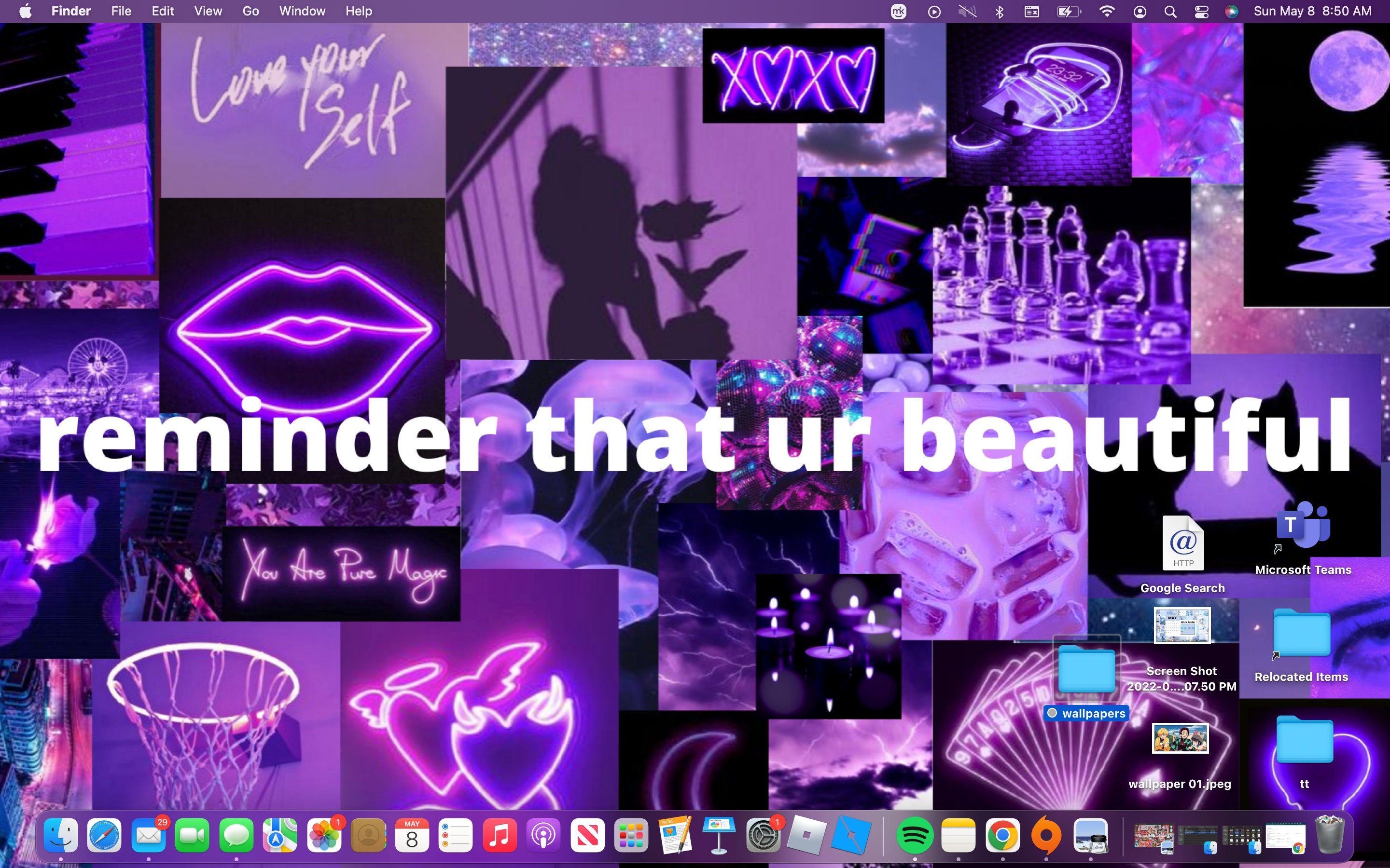 Neon Purple Background Wallpaper