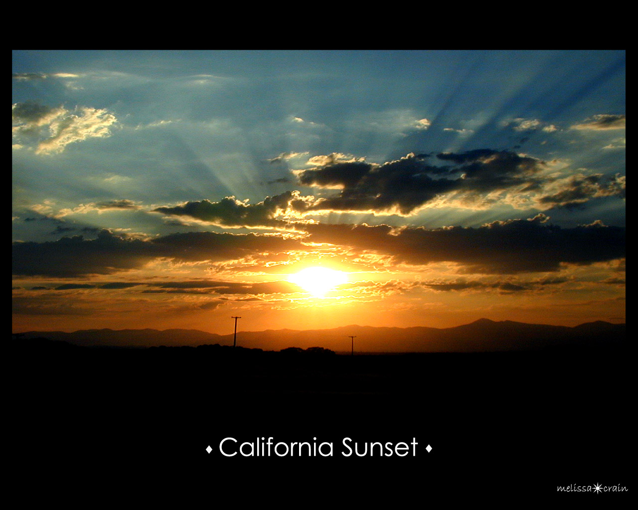 California Sunset Wallpaper by stellargirl2012 on
