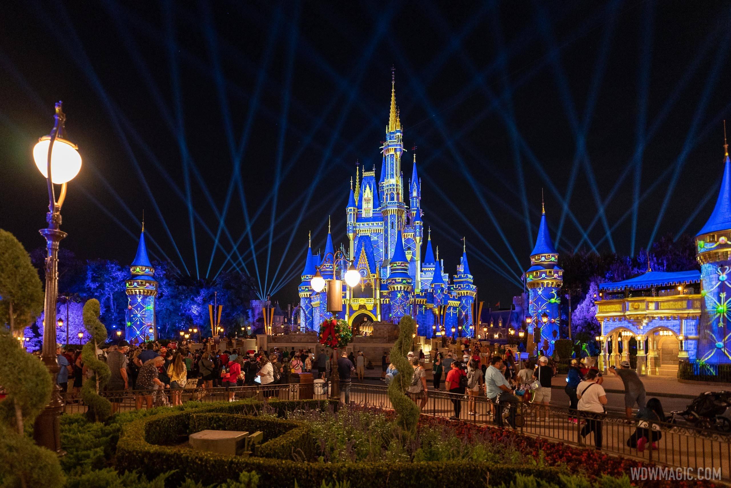 Cinderella Castle Christmas Holiday Projections Photo Of