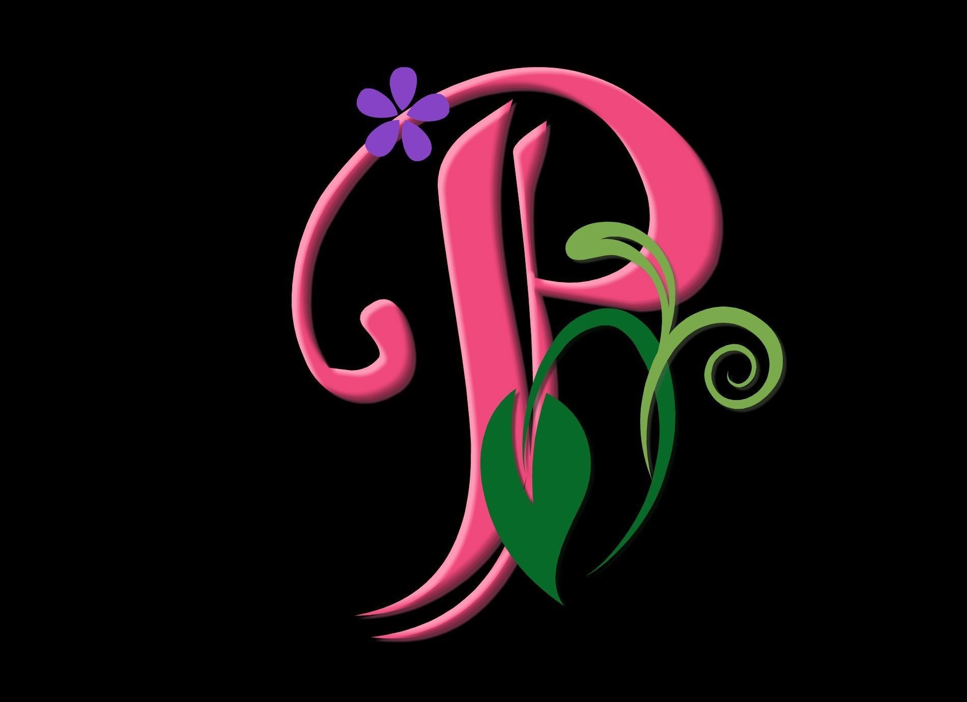 Luxury Pooja Name Logo 3d Wallpaper Alphabet