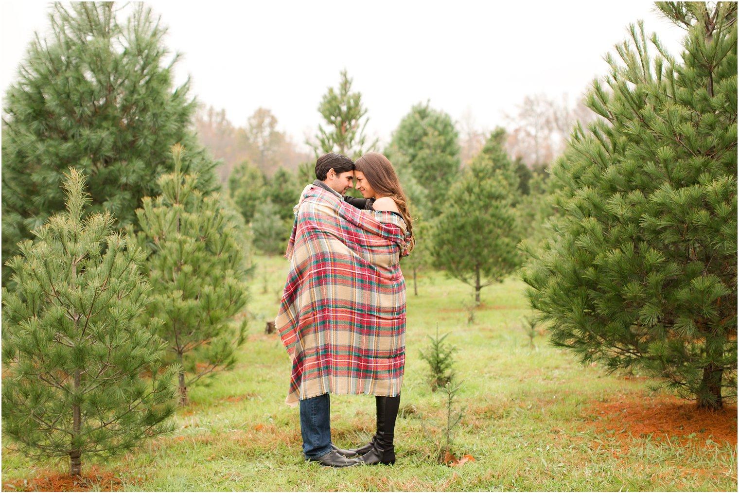 Nj Christmas Tree Farm Engagement Photos Krista And Craig